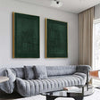Green Minimalist Textured Wall Art Set of 2 #MT040