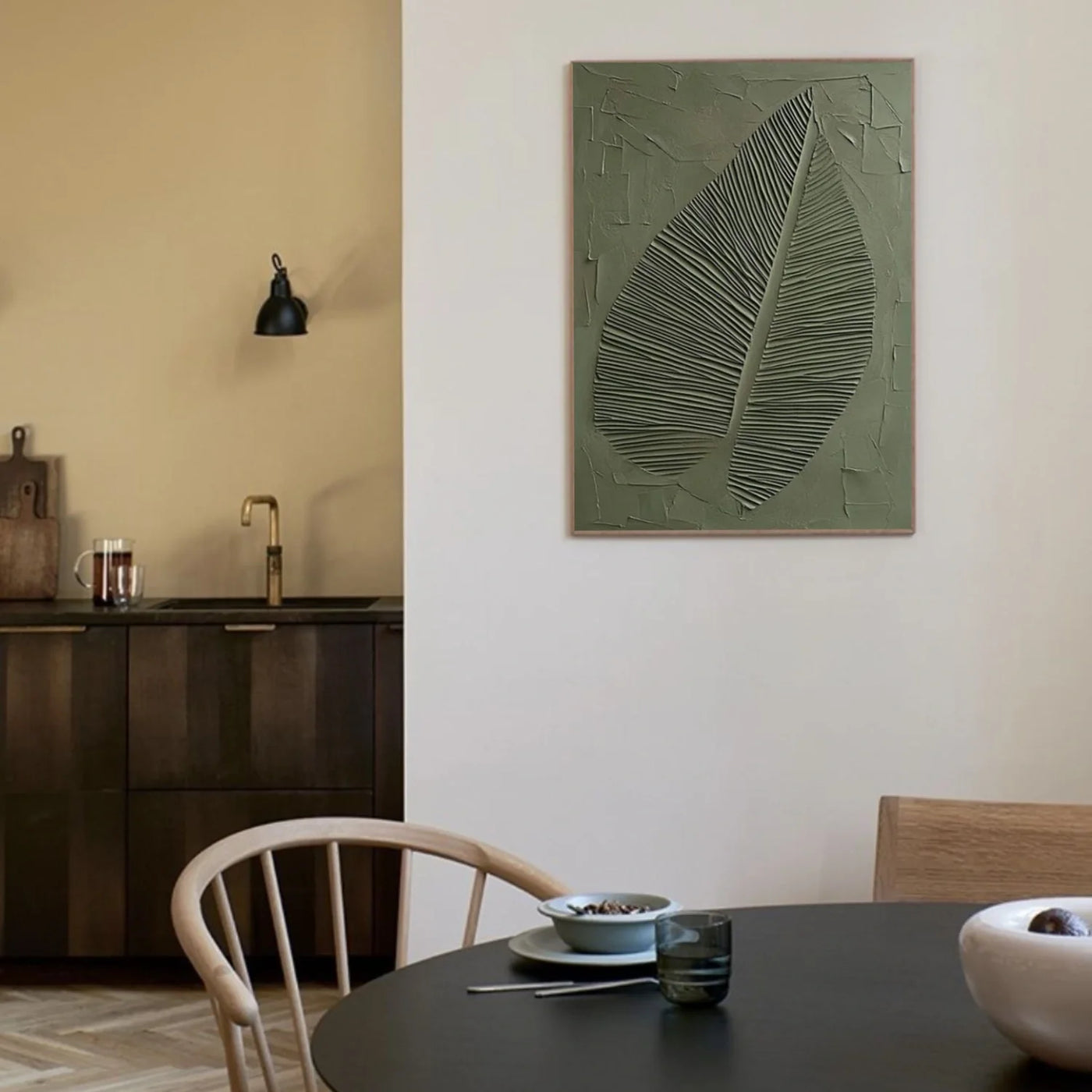Green Minimalist Textured Wall Art #MT149