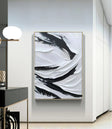Black and White Minimalist Textured Wall Art #MT101