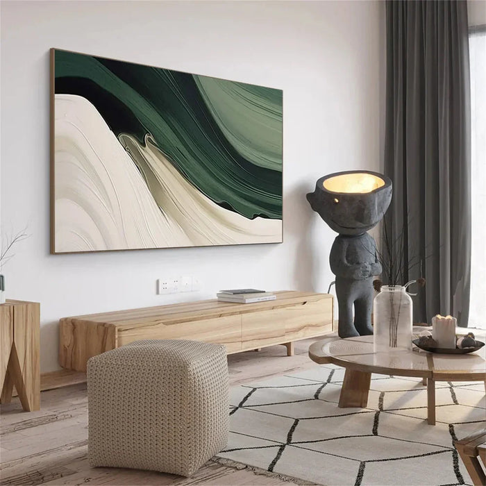 Green Abstract  Wall Art #AT028