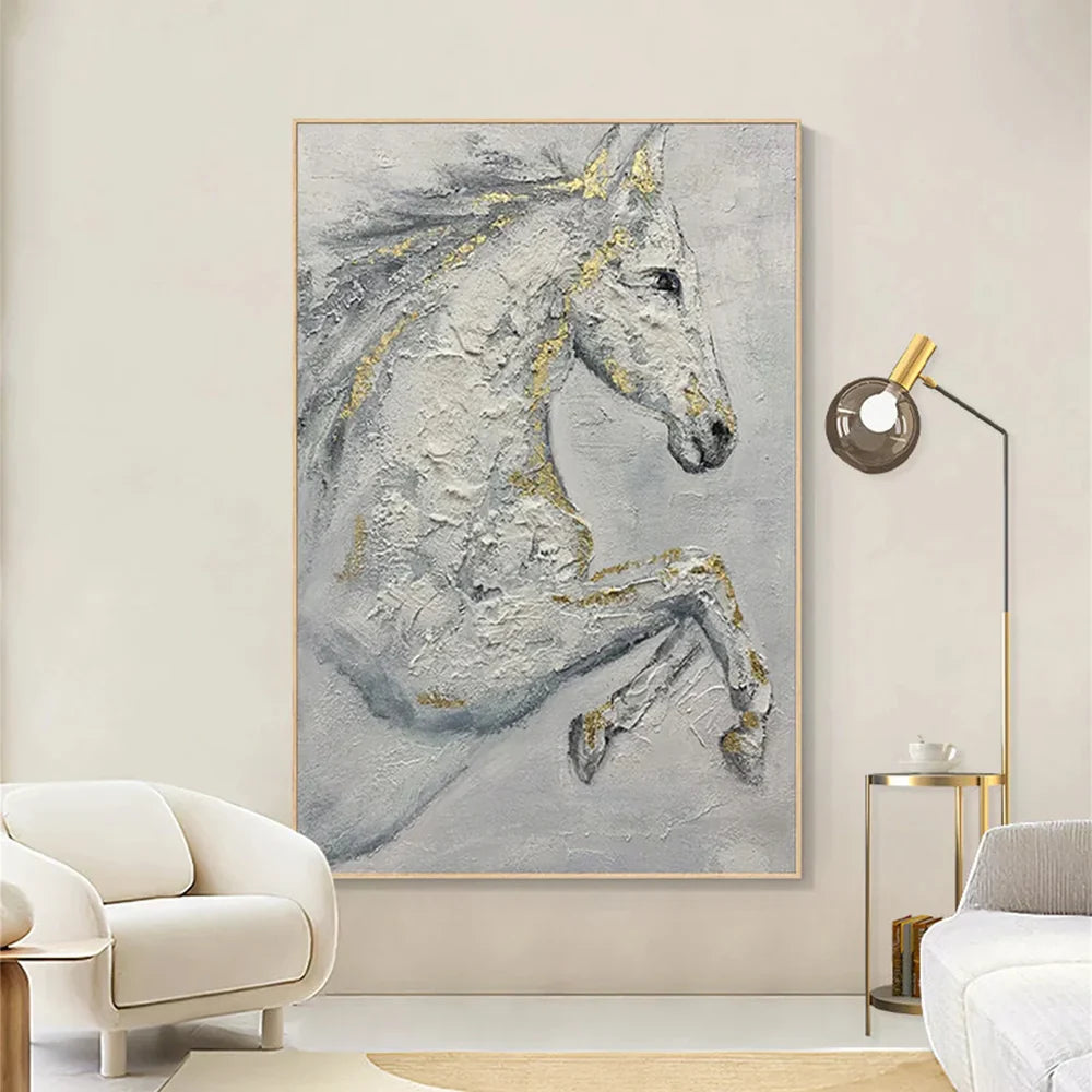 Abstract Horse Animal Textured Wall Art #DL013
