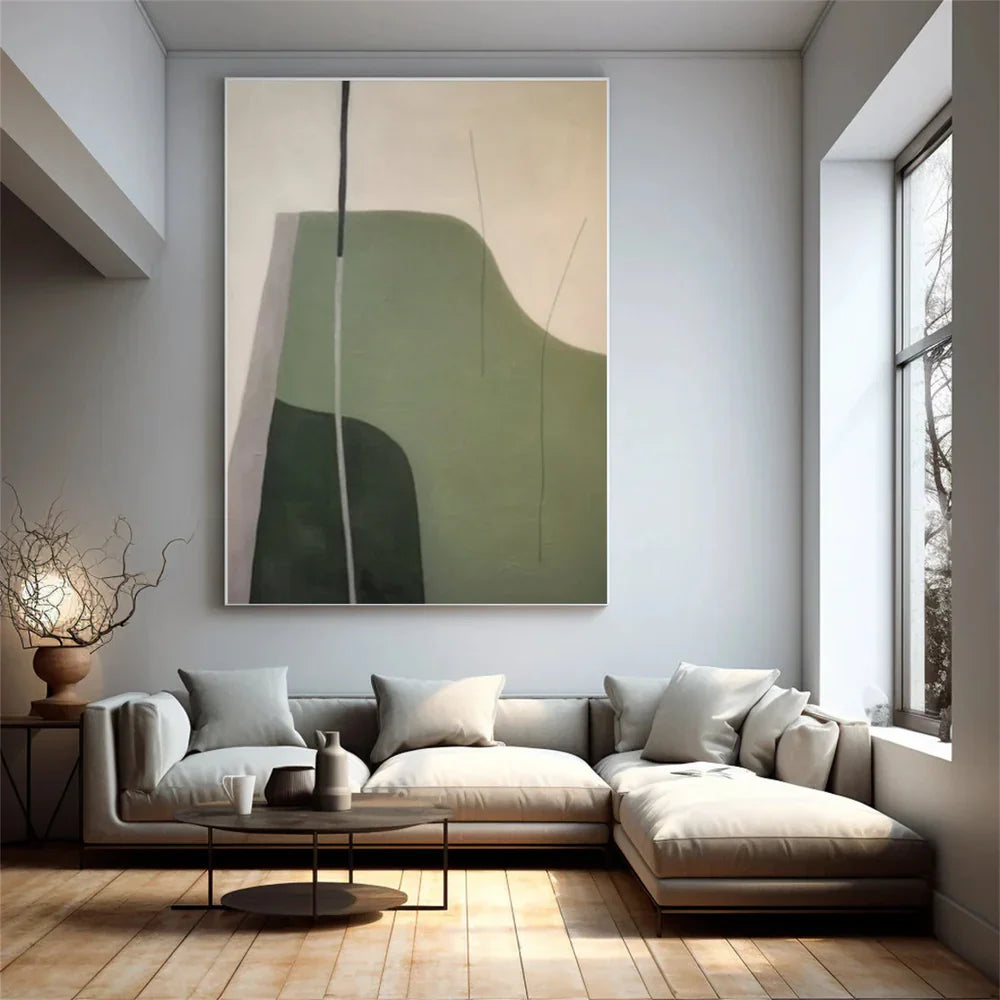 Green Abstract Wall Art  #AT098