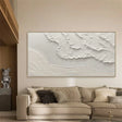 White Minimalist Textured Wall Art #MT072