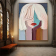 Abstract Portrait Textured Wall Art #PB003