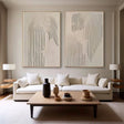 Beige and Brown Abstract Textured Wall Art Set Of 2 #AT038