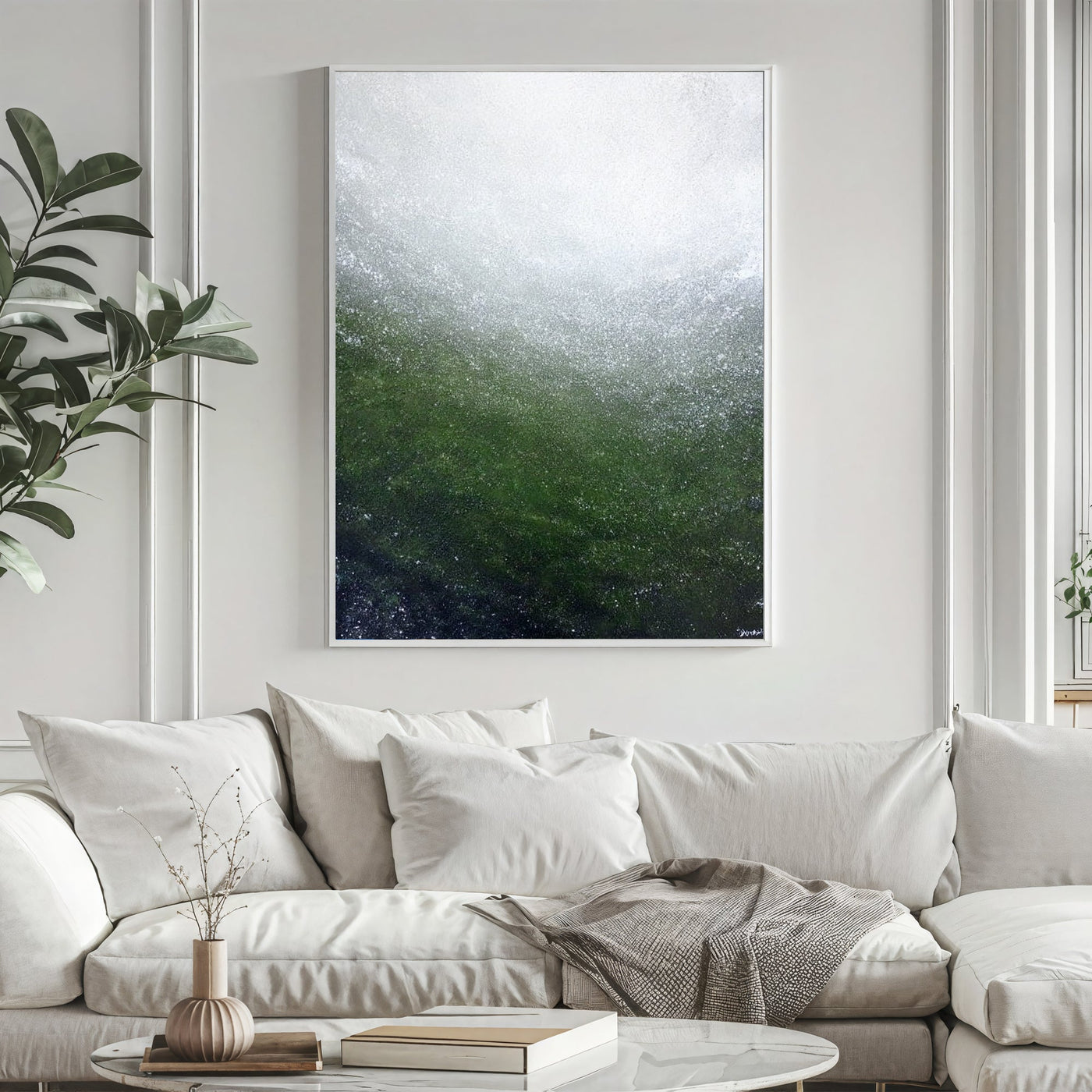 Textured Emerald Surges | Frosted Hues