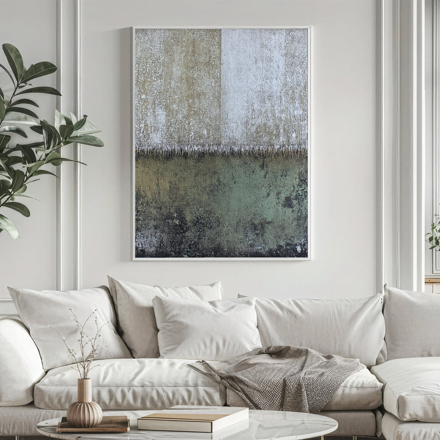 Textured Distressed Opulence | Teal Grays