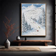 Skiing Sport Art Textured Canvas #PT020
