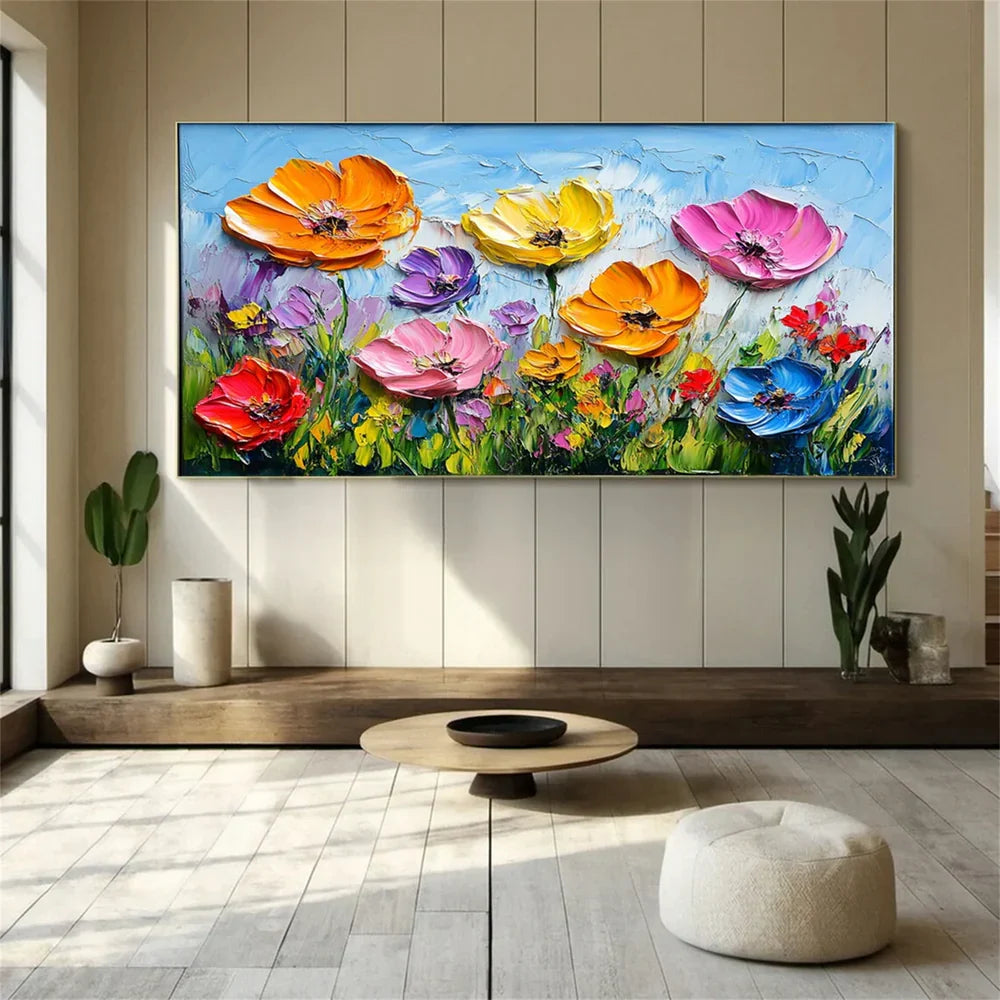 Flower & Tree Textured Abstract Wall Art #SF039