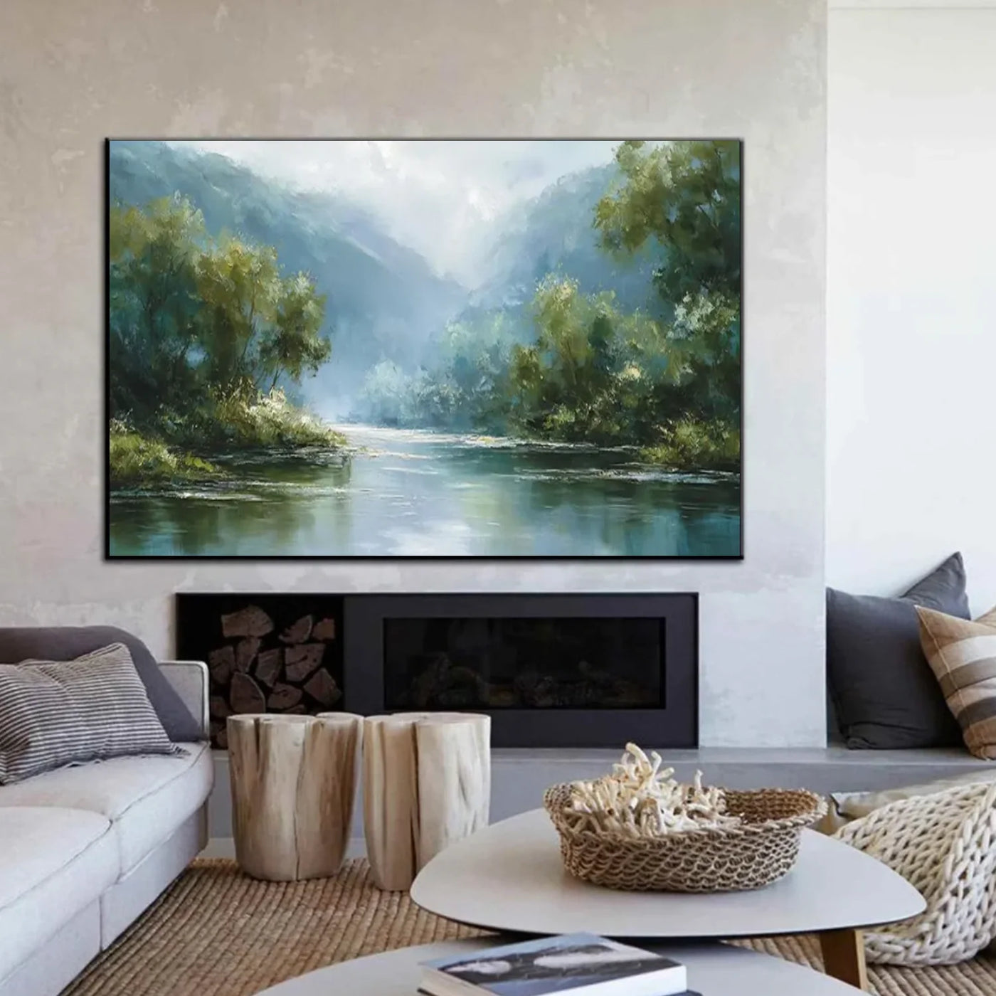 Ocean & Sky Abstract Wall Art #MO089