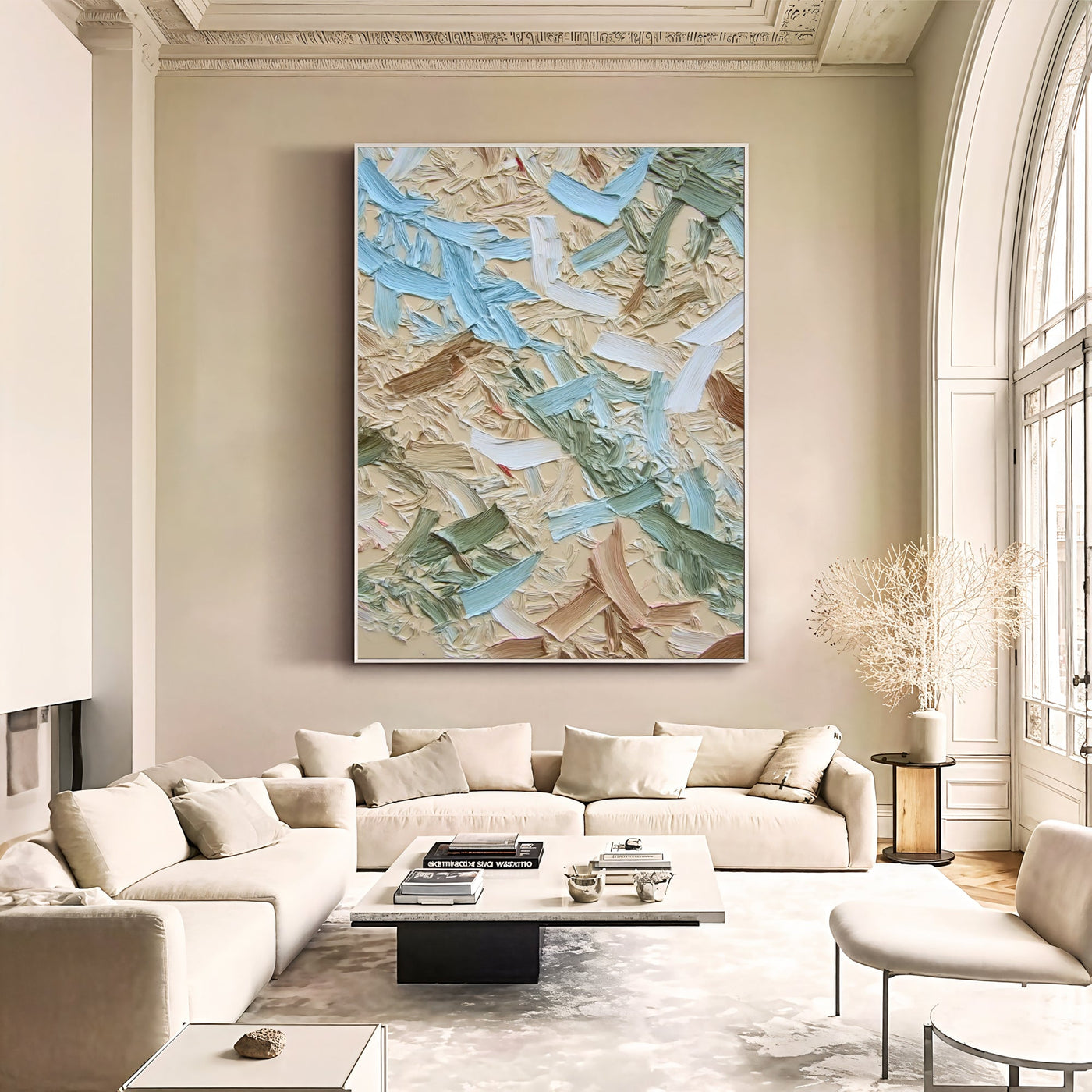Textured Brushstroke Opulence | Pastel Hues
