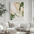 Textured Floral Impasto | Cream Verdigris