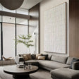 White Minimalist Textured Wall Art #MT007