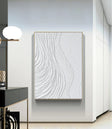 White Minimalist Textured Wall Art #MT027