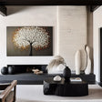 Flower & Tree Textured Abstract Wall Art #SF018