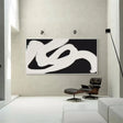 Black and White Minimalist Textured Wall Art #MT045