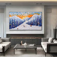 Skiing Sport Art Textured Canvas #PT037
