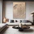 Textured Spiral Opulence | Beige Grey