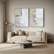 Beige and Brown Abstract Textured Wall Art Set of 2 #AT132