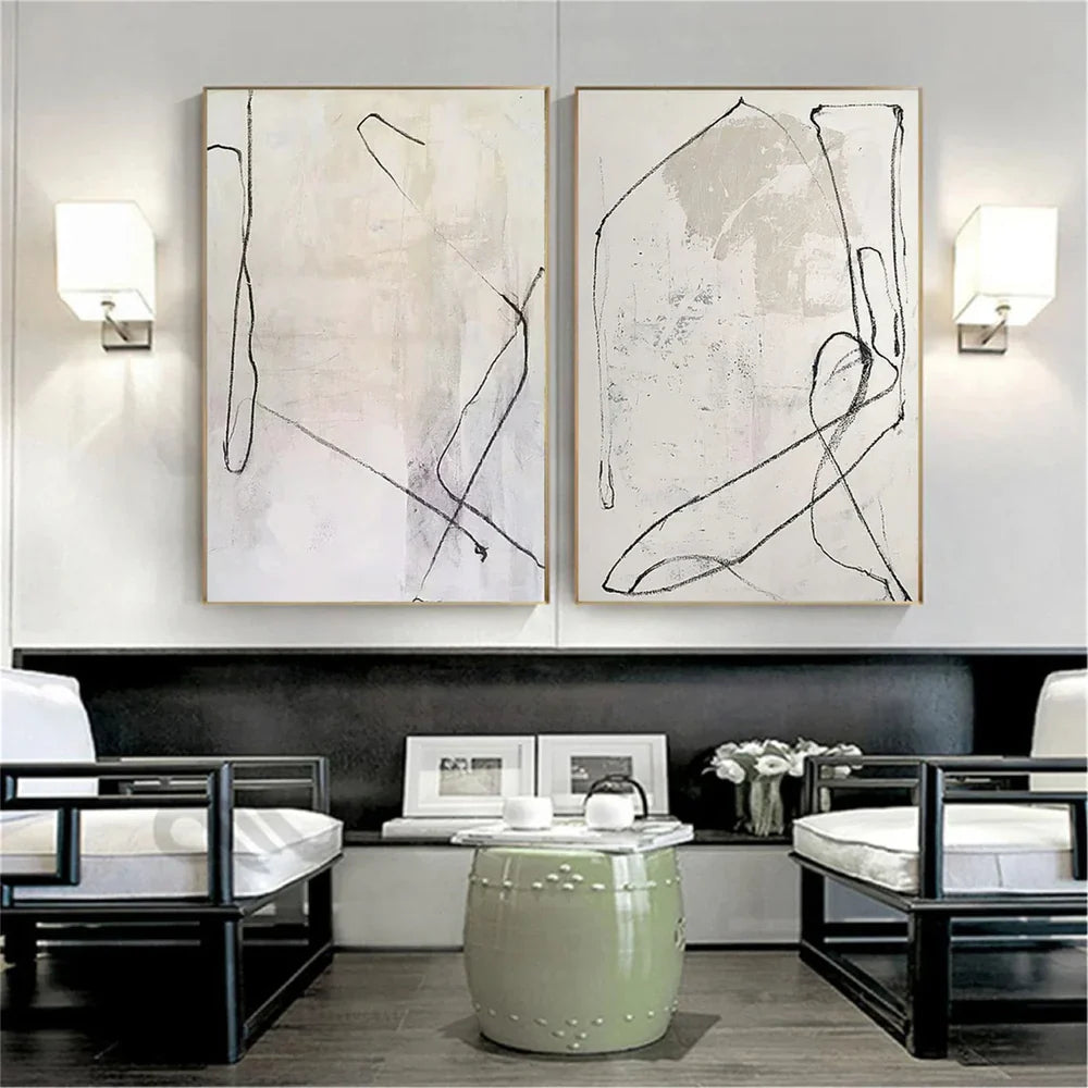 Abstract Wall Art Set of 2#AT024