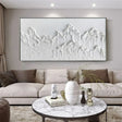 White Minimalist Textured Wall Art #MT074