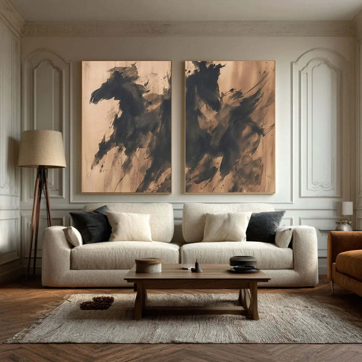 Abstract Horse Animal Wall Art  Set of 2 #DL049