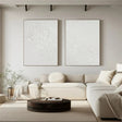 White Minimalist Textured Wall Art Set of 2 #MT057