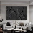 Black Minimalist Textured Wall Art #MT012