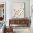 White Minimalist Textured Wall Art #MT004