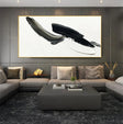 Black and White Minimalist Textured Wall Art #MT114
