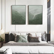Green Abstract Textured Wall Art Set of 2 #AT003