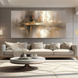 Beige and Brown Abstract Wall Art #AT044