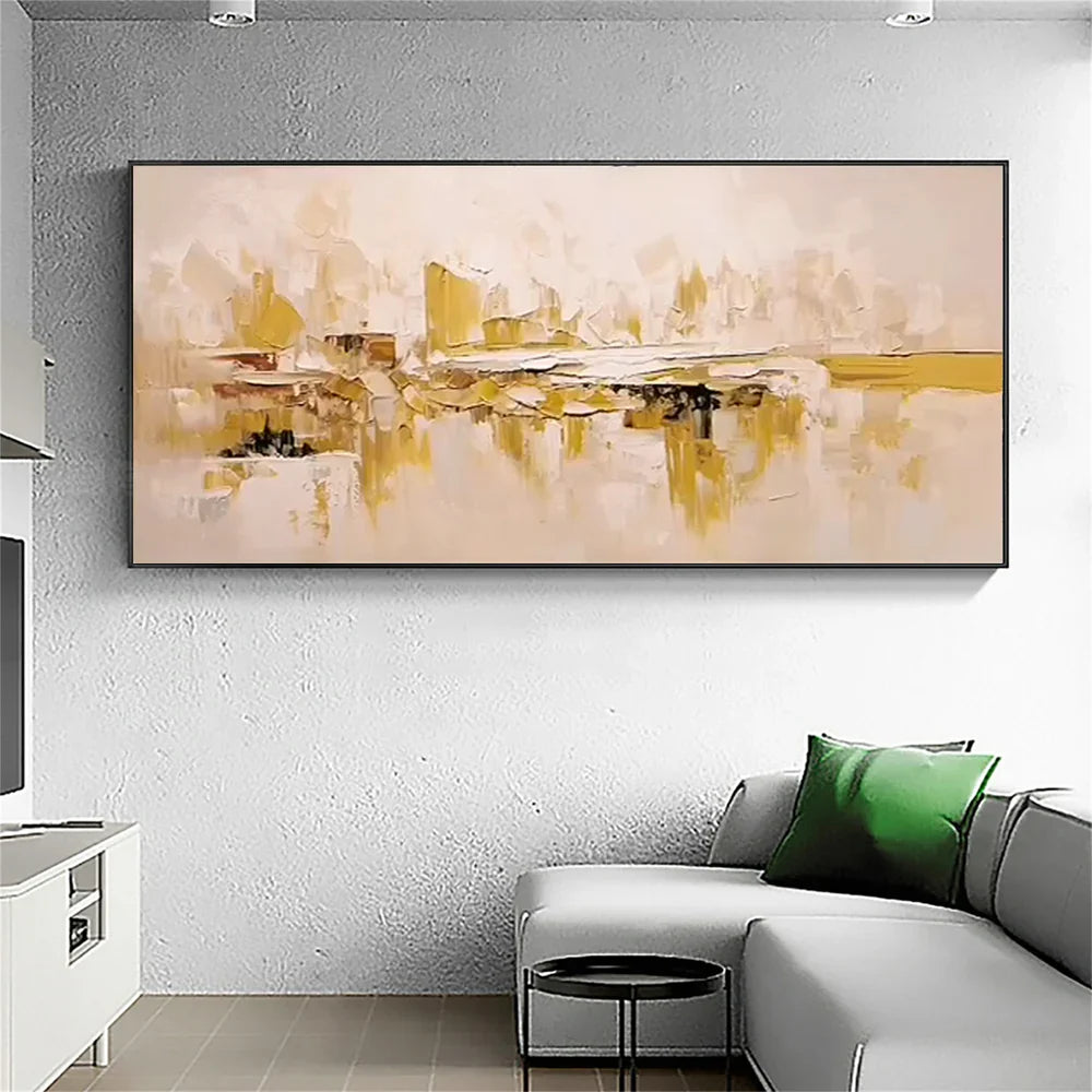 Beige and Brown Abstract Texture Wall Art  #AT106