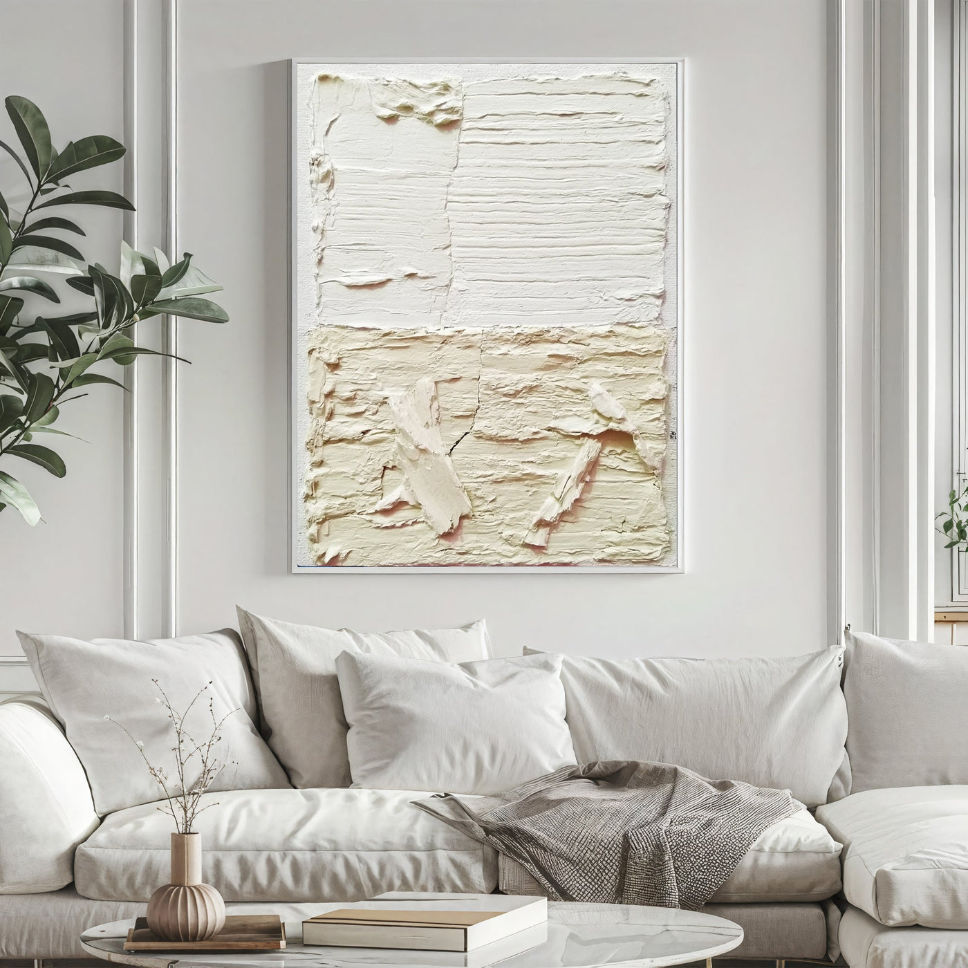 Textured Cream Layers | Ivory Hues