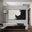 Black and White Minimalist Textured Wall Art #MT102