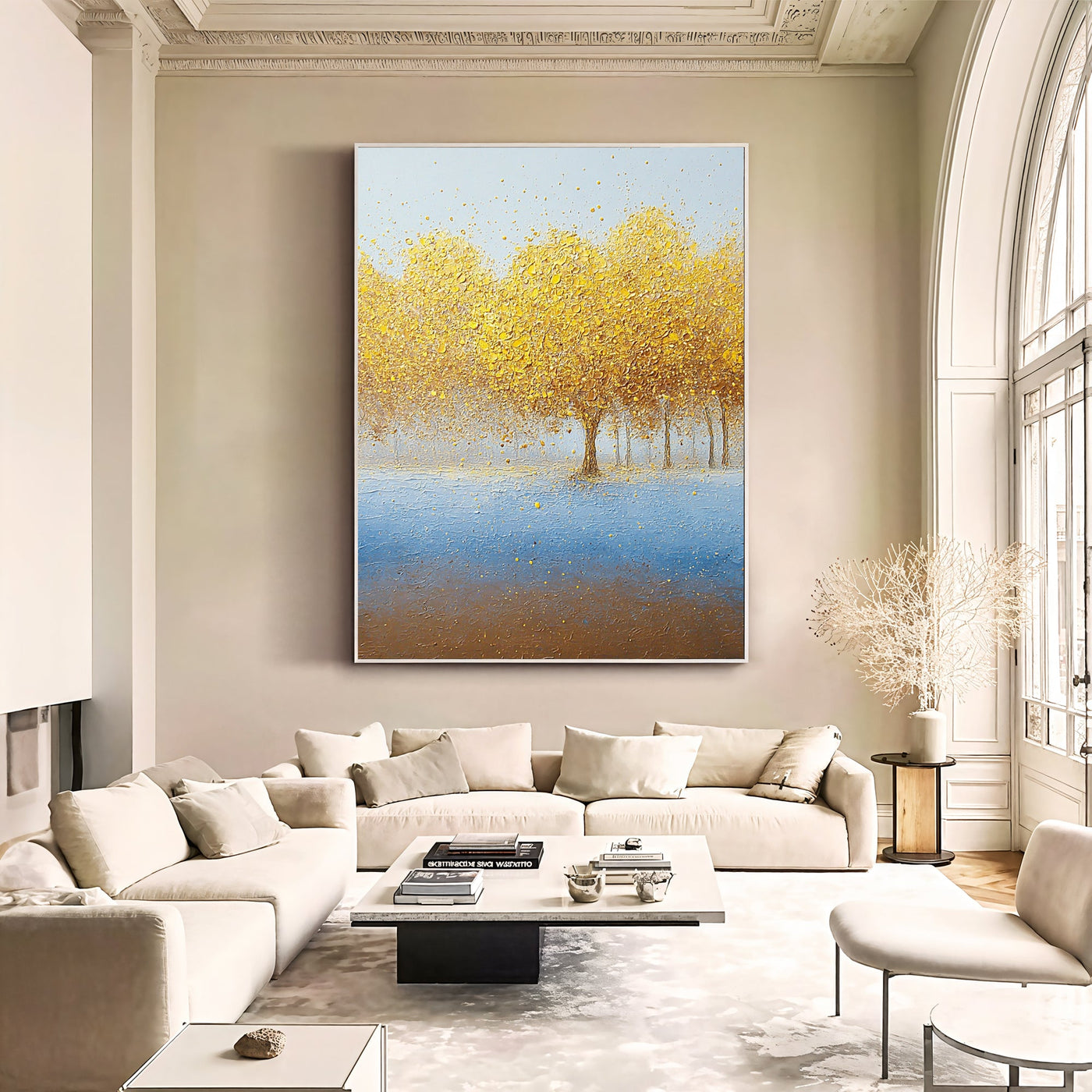 Textured Gilded Grove | Azure Haze