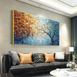 Flower & Tree Textured Abstract Wall Art #SF025
