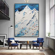 Skiing Sport Art Textured Canvas #PT021