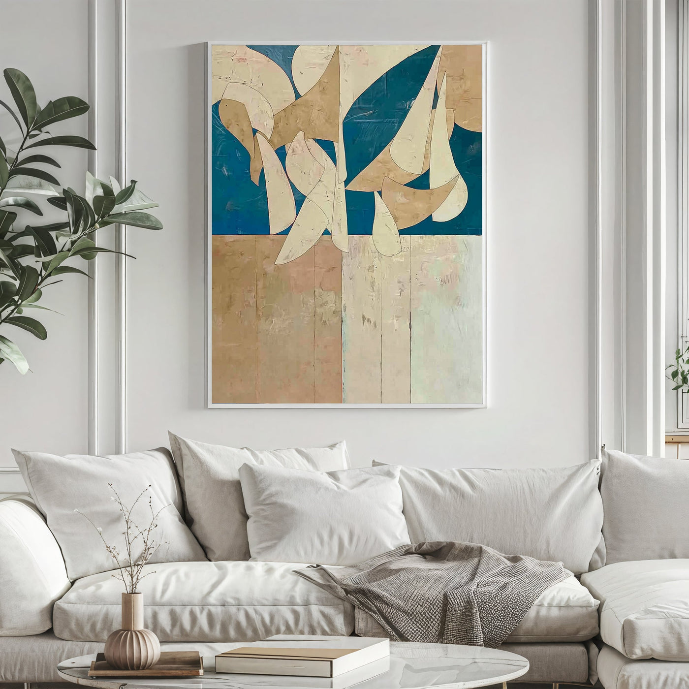 Textured Geometric Elegance | Navy Hues