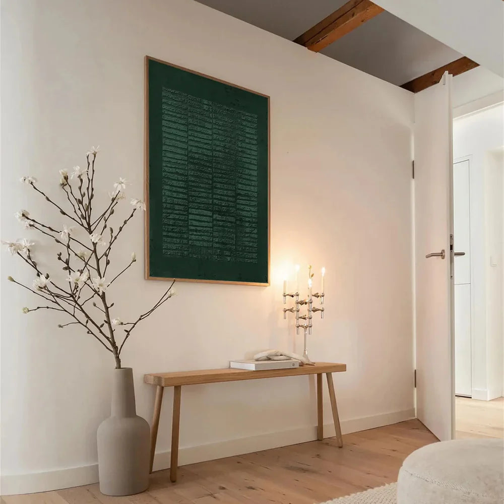 Green Minimalist Textured Wall Art #MT037