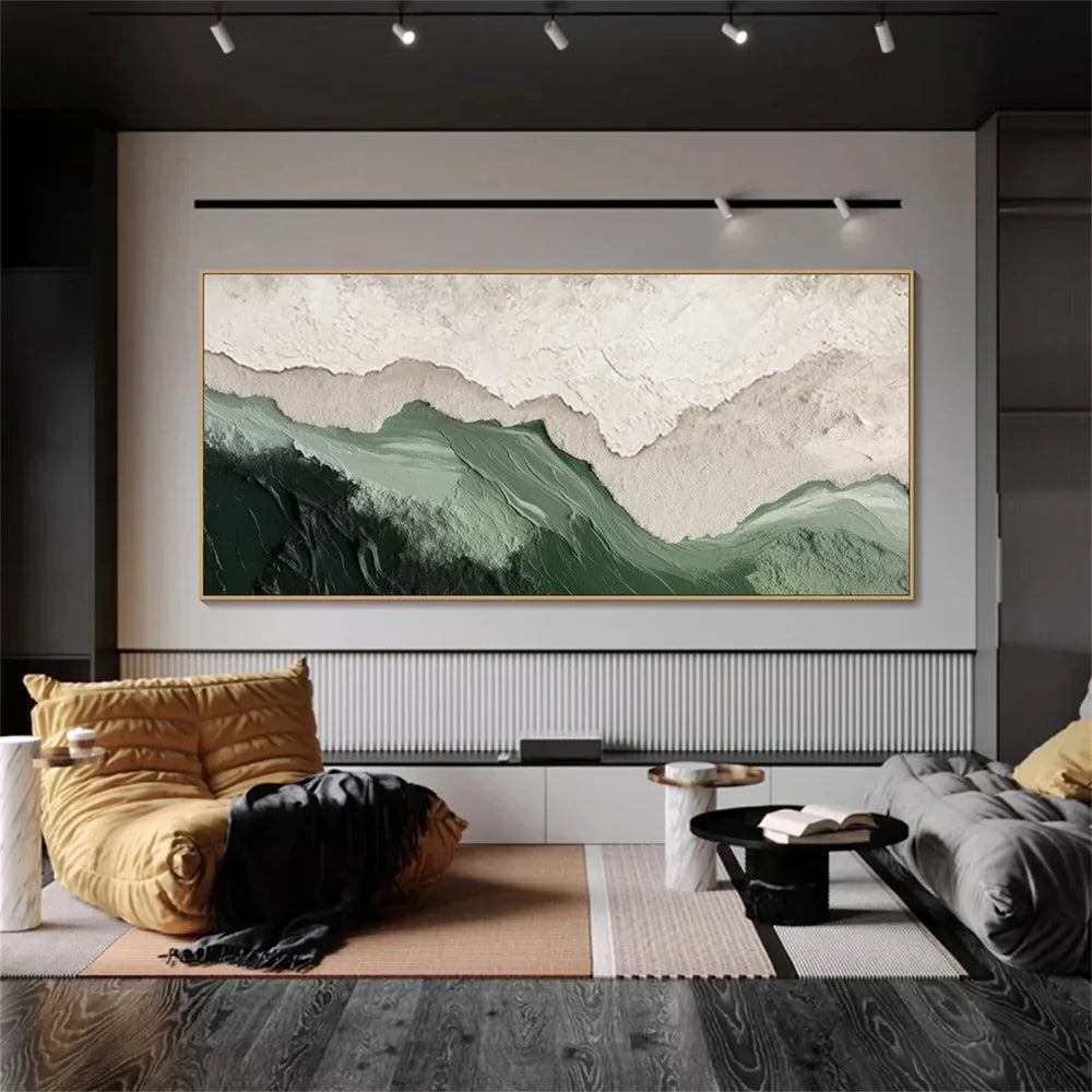 Green Abstract Texture Wall Art #AT031