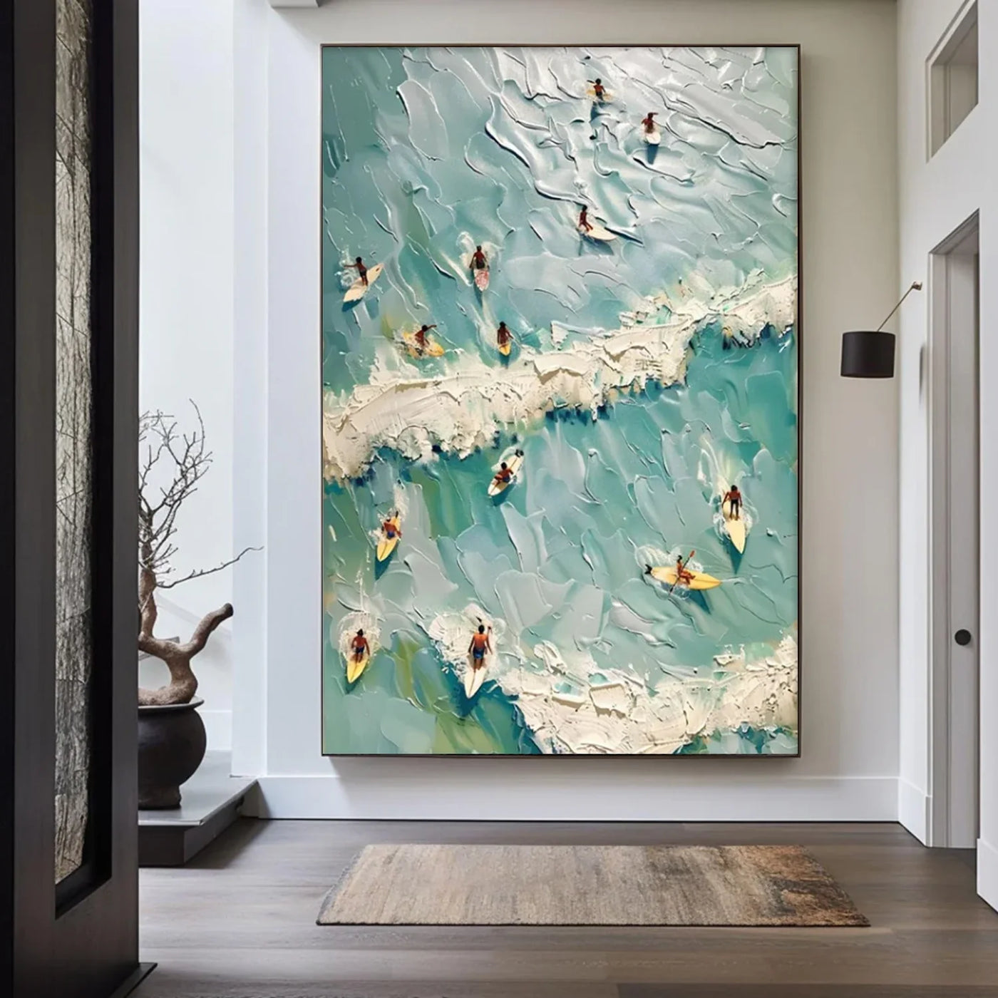 Surfing Sport Art Textured Canvas #PT046