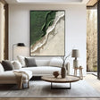 Green Minimalist Textured Wall Art #MT106