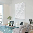 White Minimalist Textured Wall Art #MT097