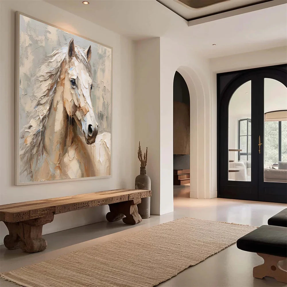 Abstract Horse Animal Textured Wall Art #DL007