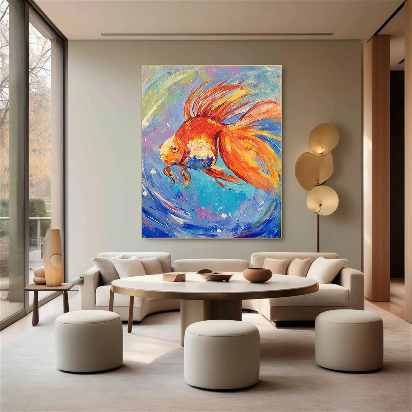 Abstract Goldfish Animal Wall Art #DL063