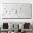 White Minimalist Textured Wall Art #MT127