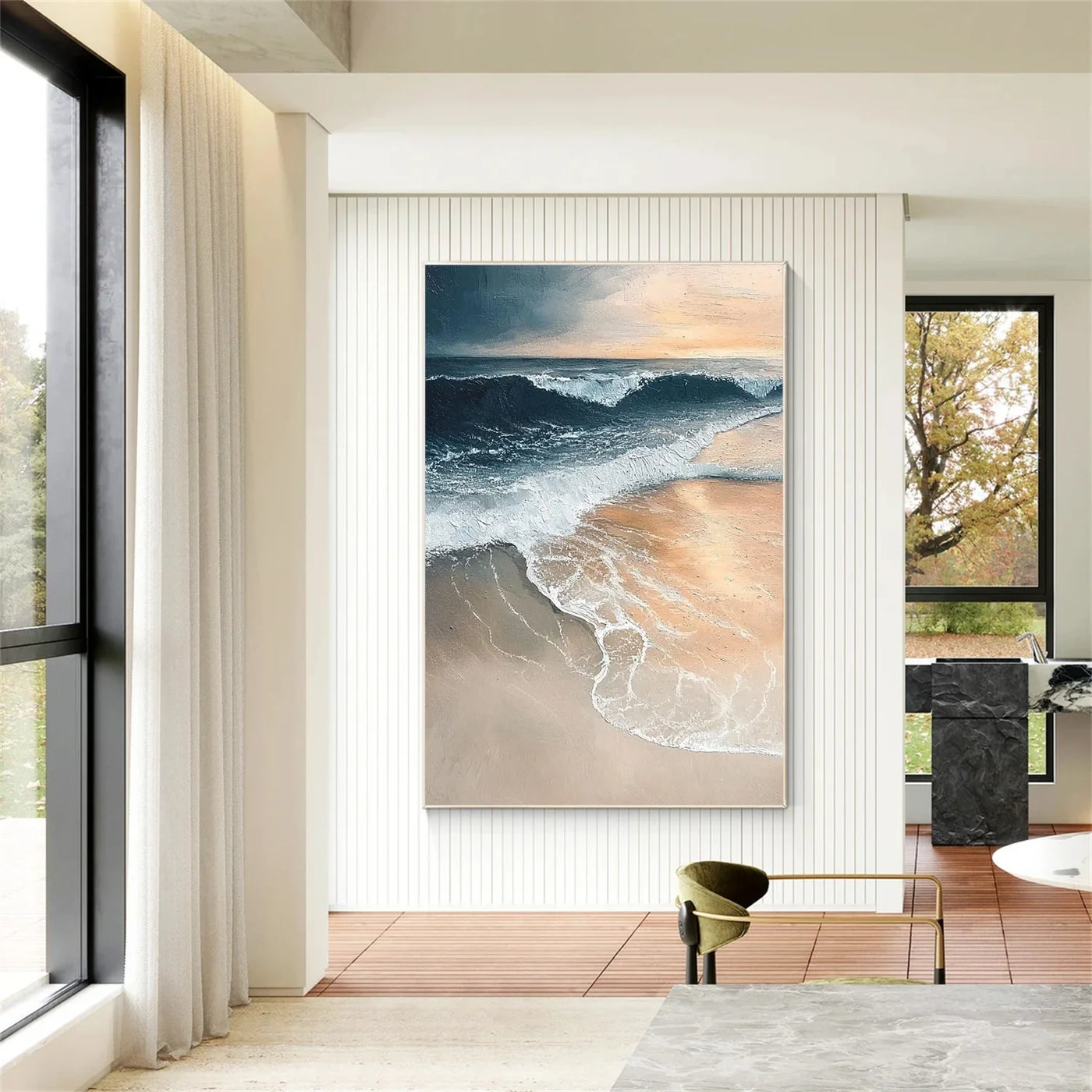 Ocean & Sky Abstract Wall Art #MO104
