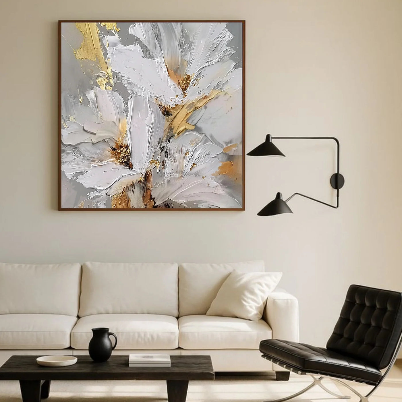 Flower & Tree Textured Abstract Wall Art #SF052