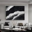 Black and White Minimalist Textured Wall Art #MT070